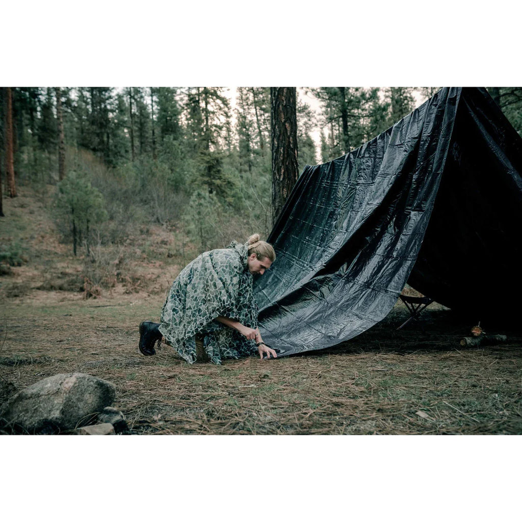 Vinyl Camo Poncho - 52" X 80"