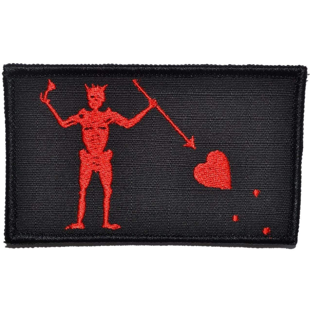 Edward Teach Blackbeard Pirate Flag - 3.75x2.25 Patch