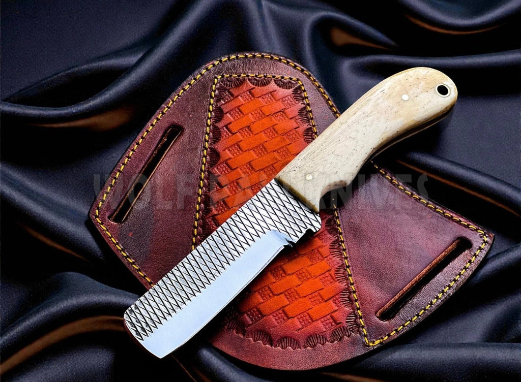 Rasp Steel Bone Bull Cutter Knife for Ranch and Camp Work