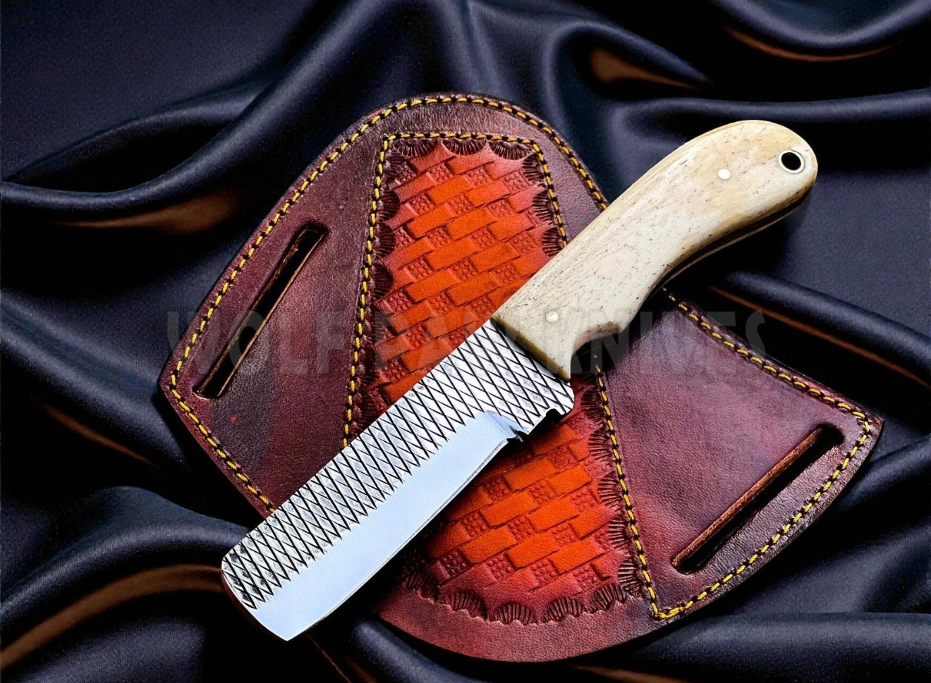 Rasp Steel Bone Bull Cutter Knife for Ranch and Camp Work
