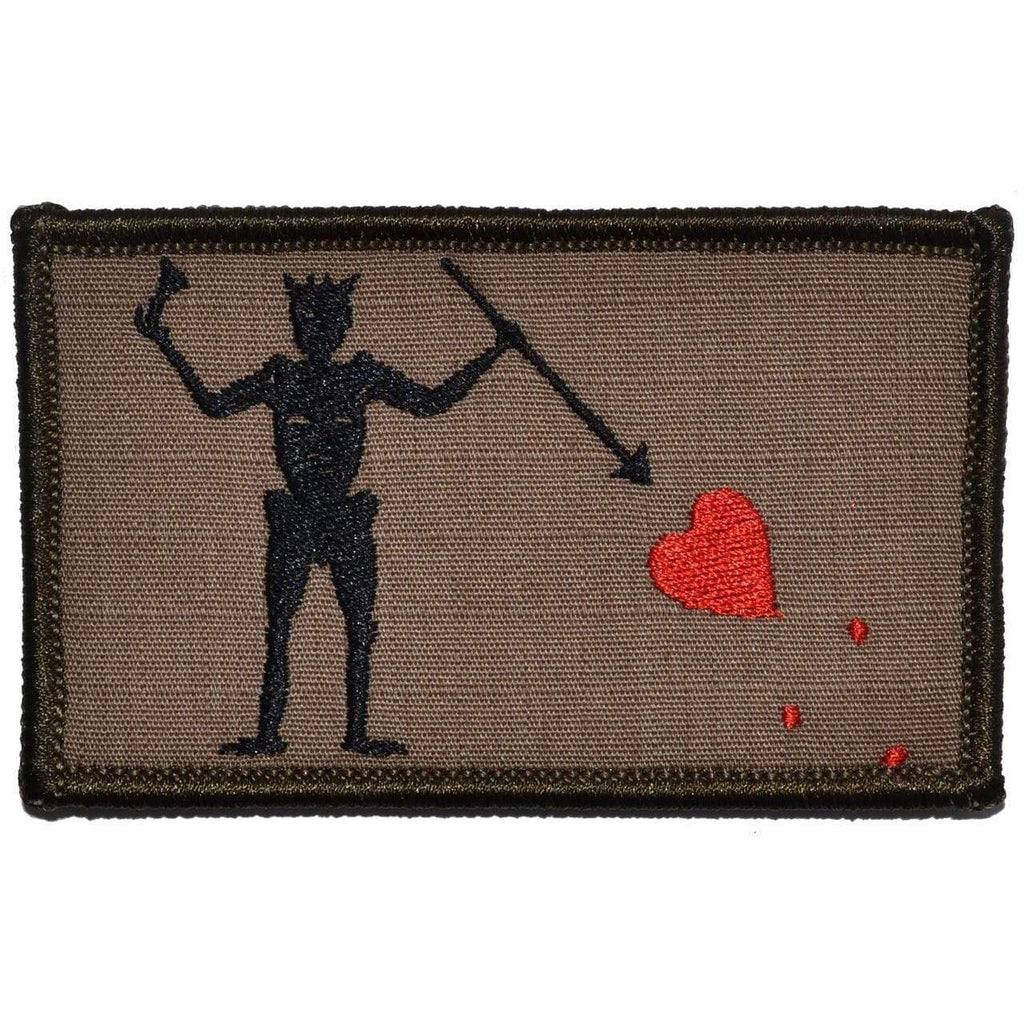 Edward Teach Blackbeard Pirate Flag - 3.75x2.25 Patch