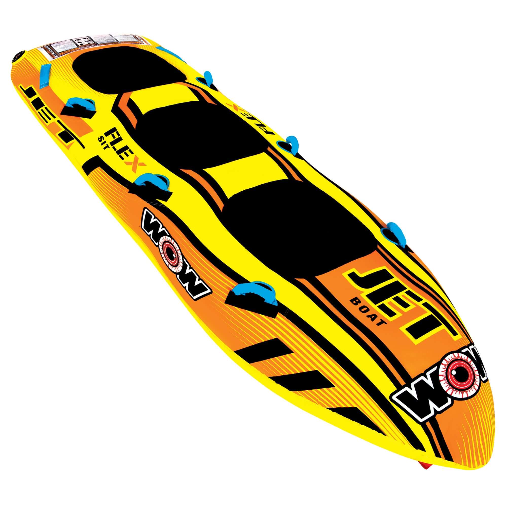 WOW Sports Jet Boat 3 Person Towable Water Tube For Pool and Lake (17-1030)