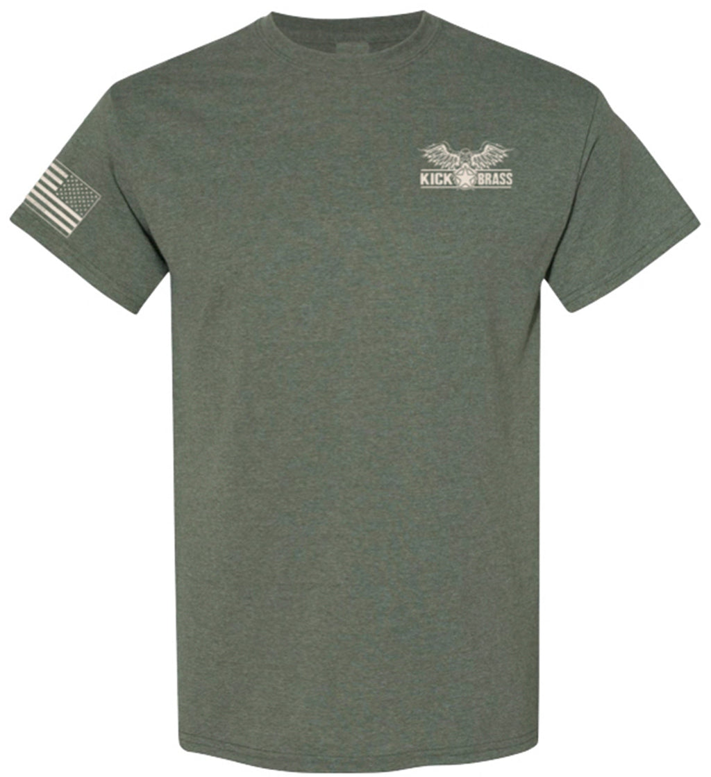 Kick Brass - For God And Country Premium Tee in OD Heather