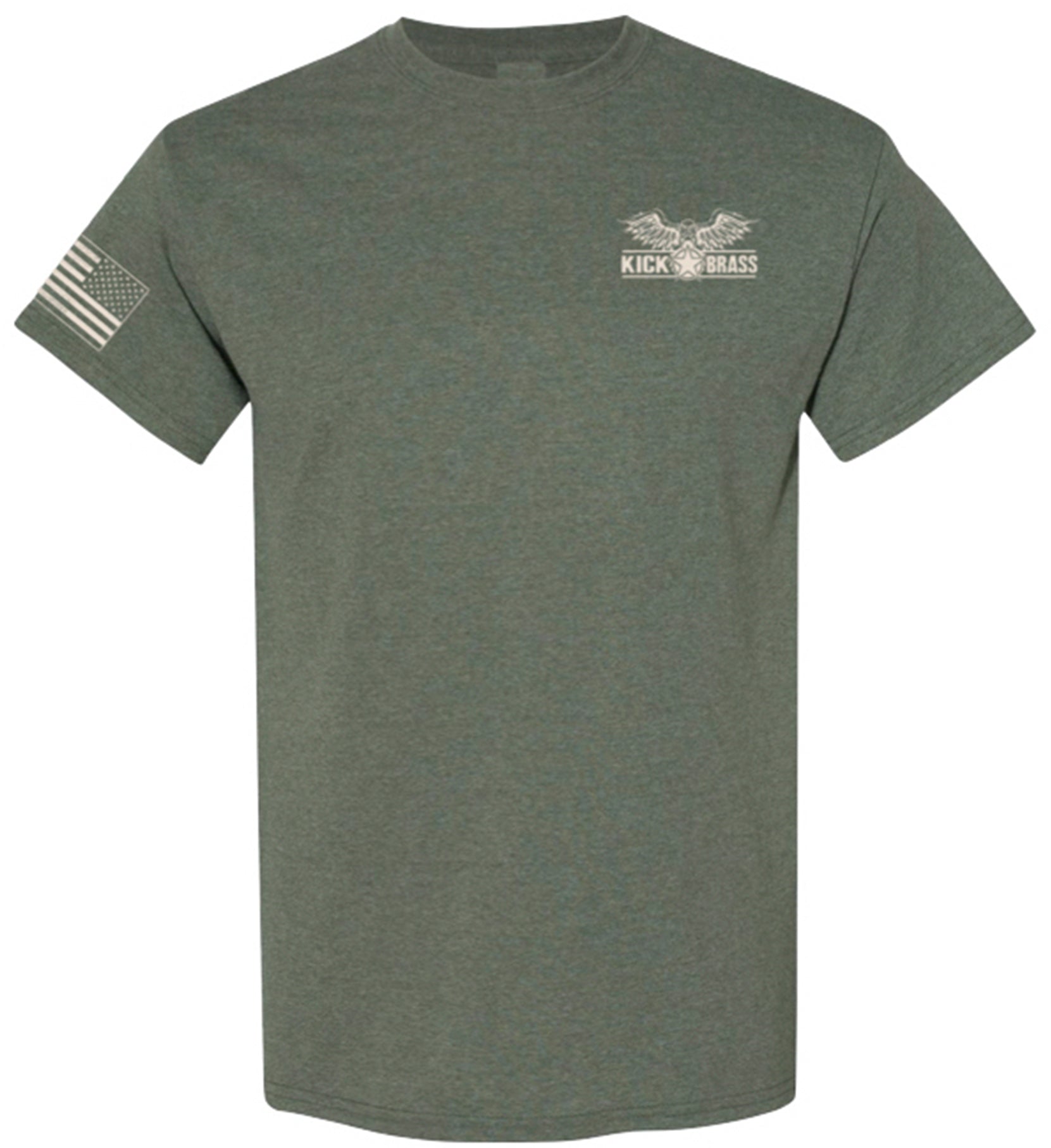 Kick Brass - For God And Country Premium Tee in OD Heather