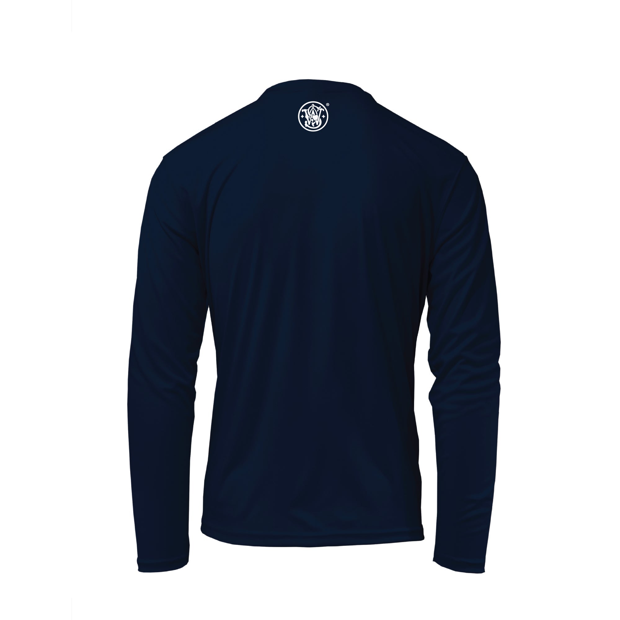 Smith & Wesson® Long Sleeve Tee with Vertical Logo & US Flag in Navy