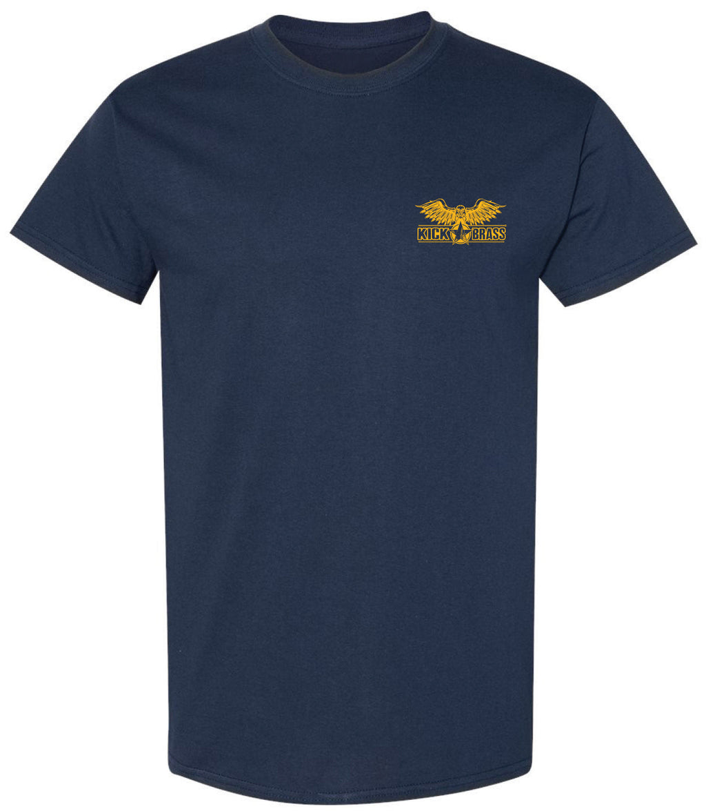 Kick Brass - Brass Club Skull Premium Tee in Navy