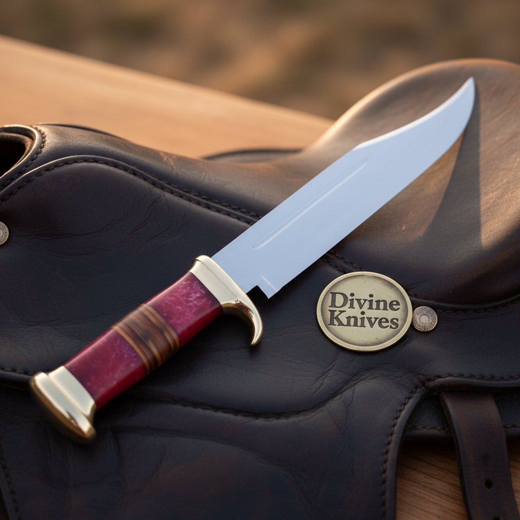 D2 Steel Razor Sharp Bowie with Red Handle