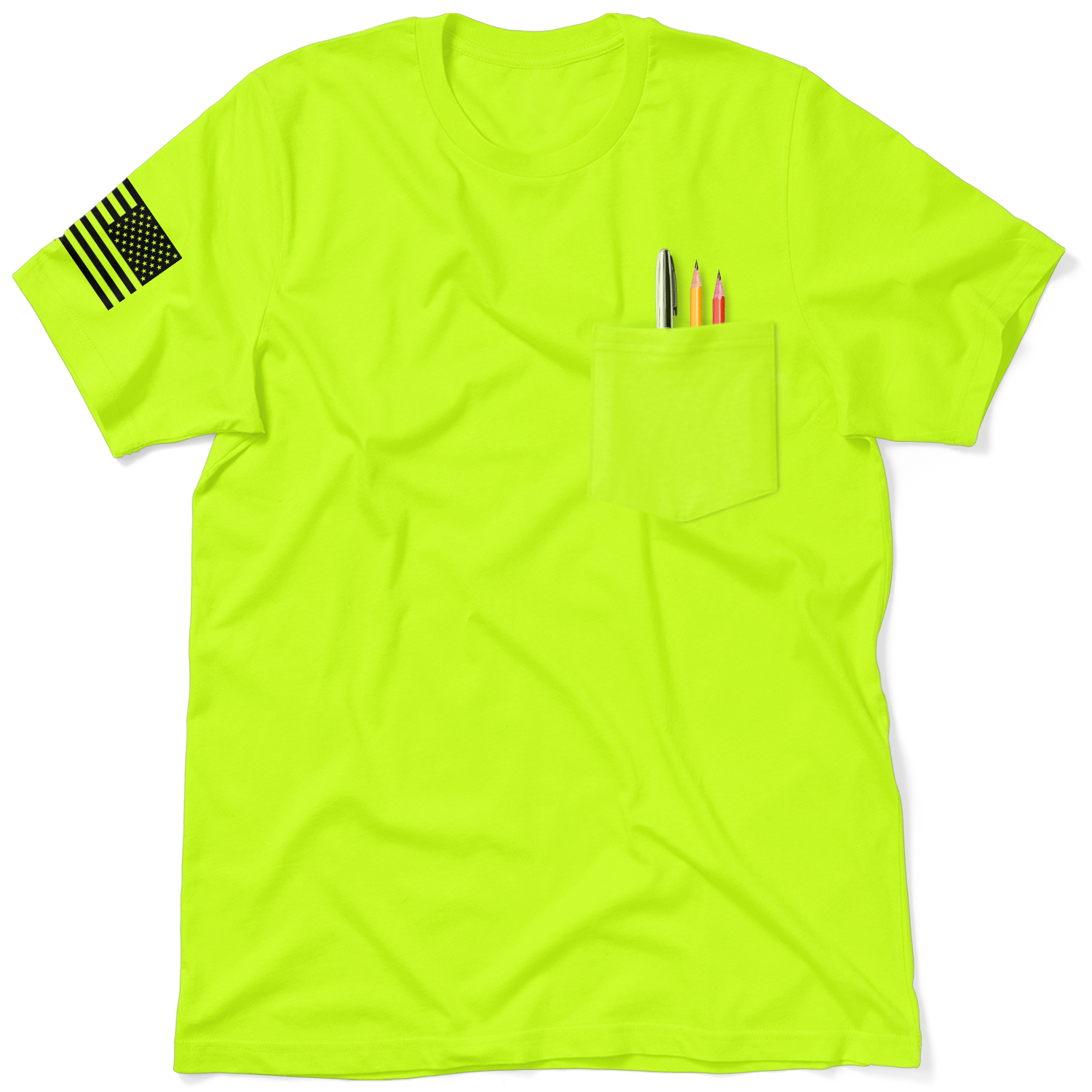 My Helper - Safety Yellow Pocket T-Shirt