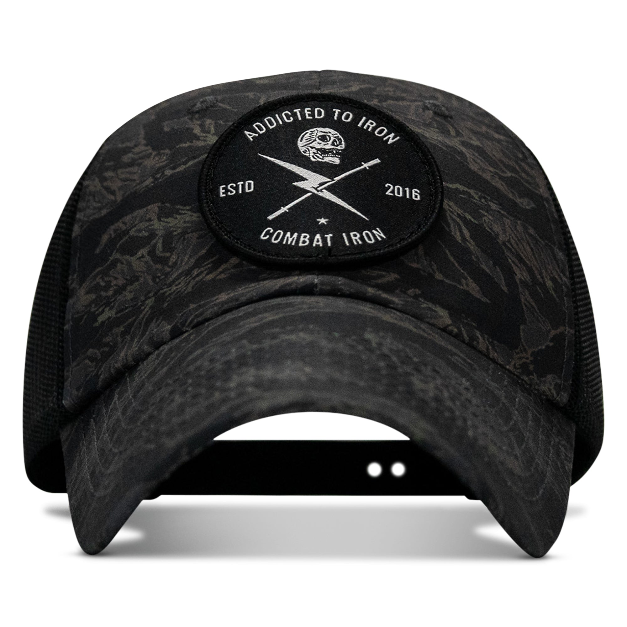 Addicted To Iron Patch Tactical Ripstop Mesh Snapback Hat
