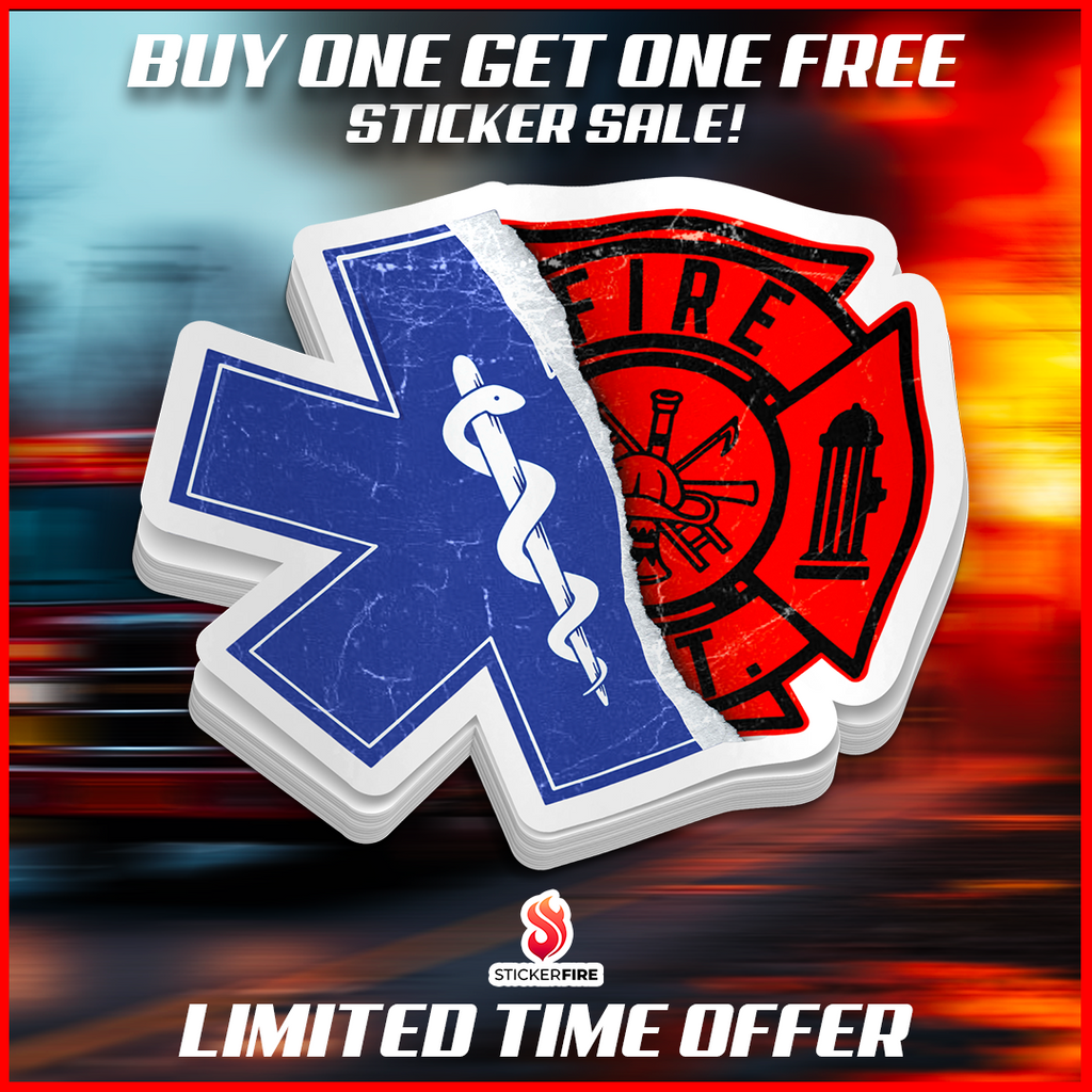 Fire-Medic Firefighter EMT Combo Sticker – Self Rescue Tactical