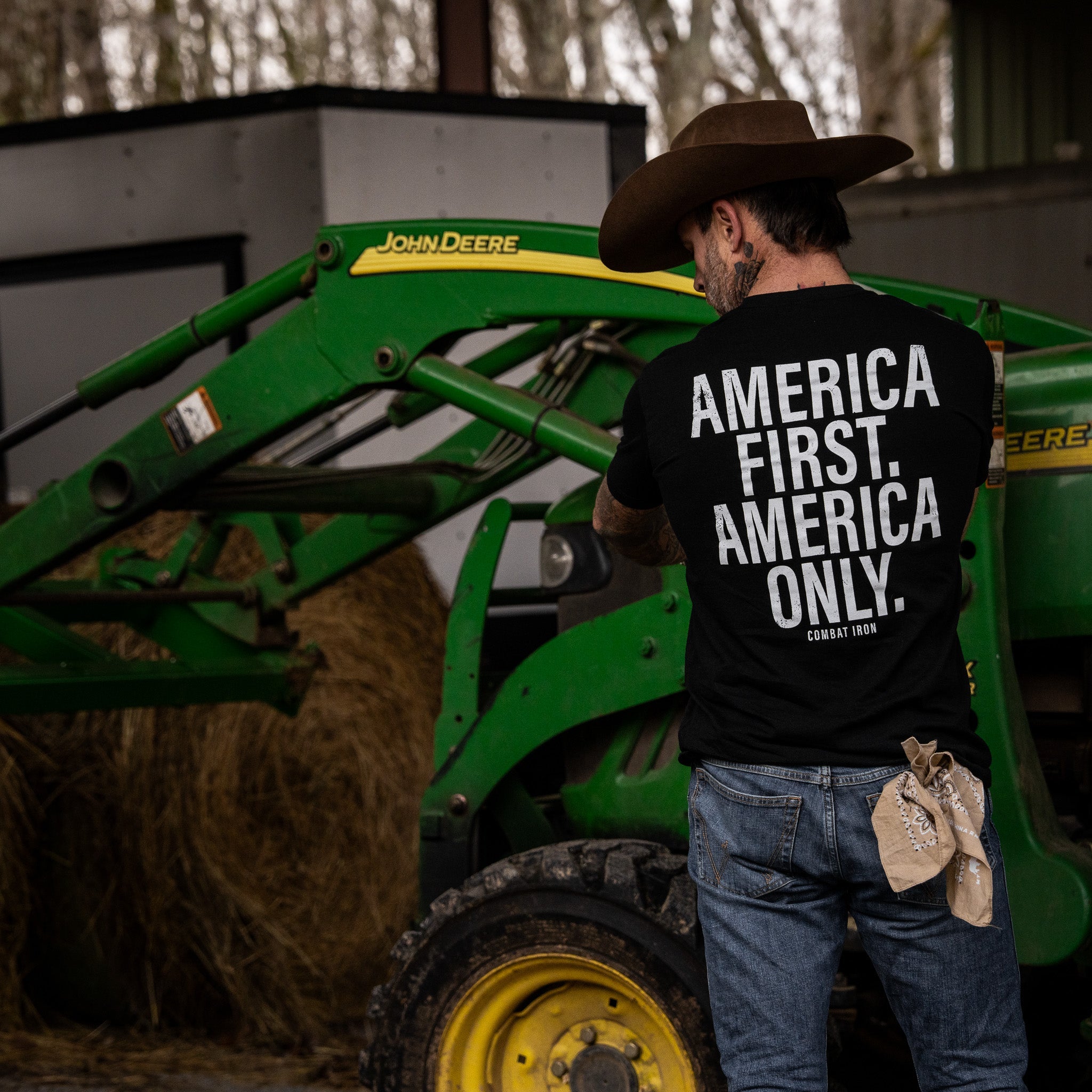 America First. American Only. Men's T-Shirt