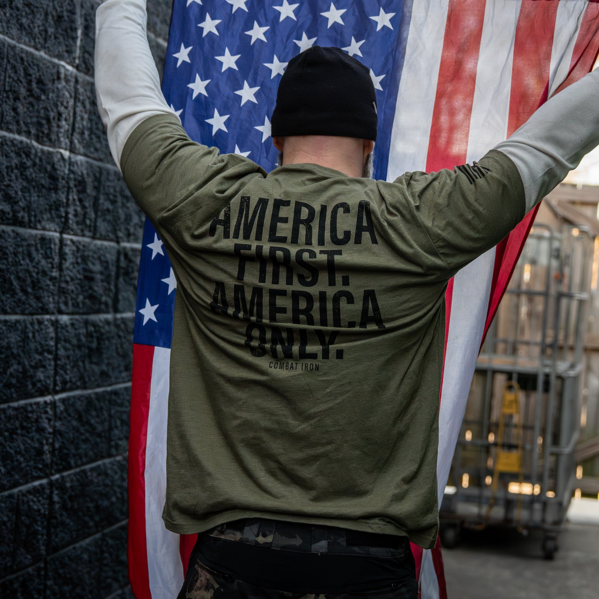 America First. American Only. Men's T-Shirt