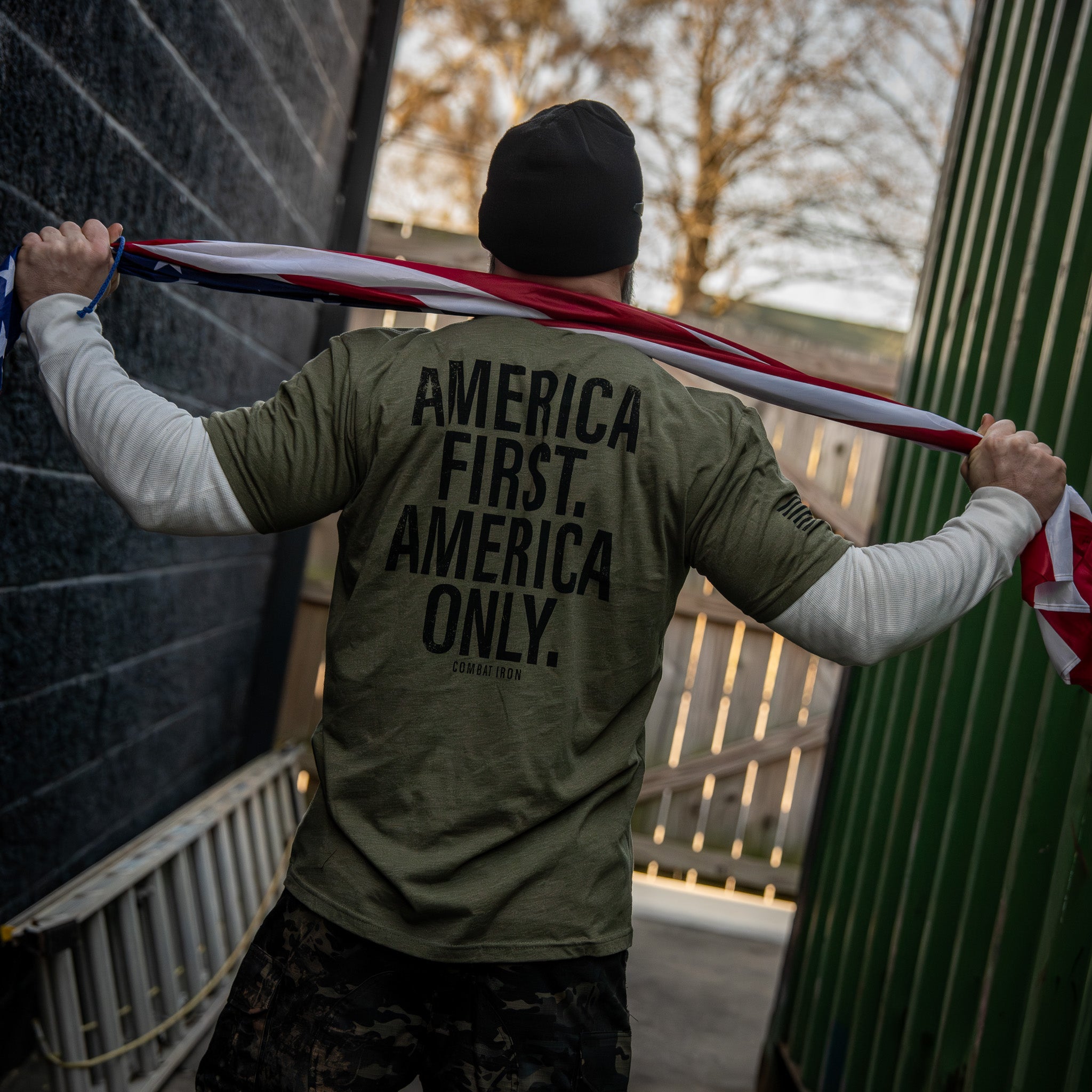 America First. American Only. Men's T-Shirt