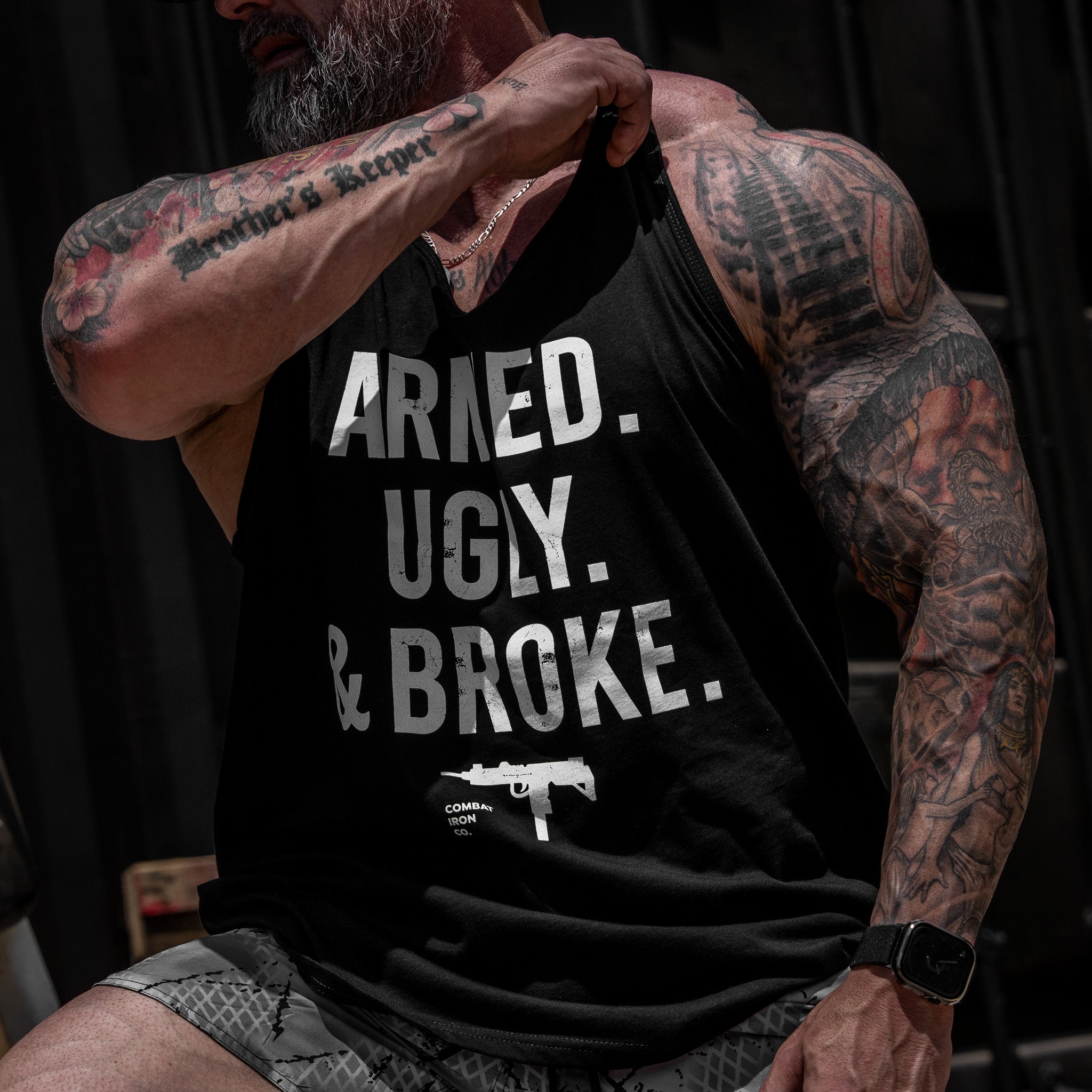 Armed, Ugly, And Broke Men's Tank