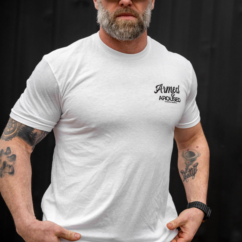 Armed and Aroused  Men's T-Shirt