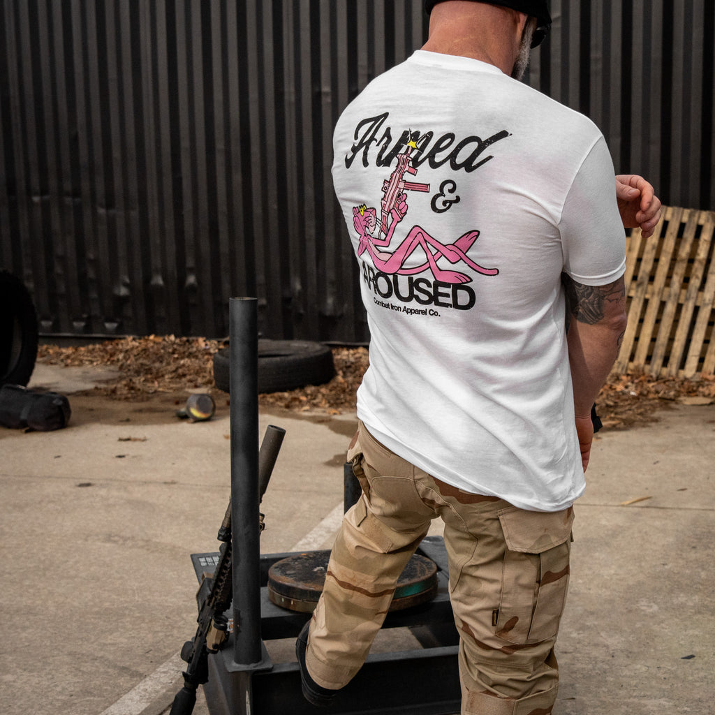 Armed and Aroused  Men's T-Shirt