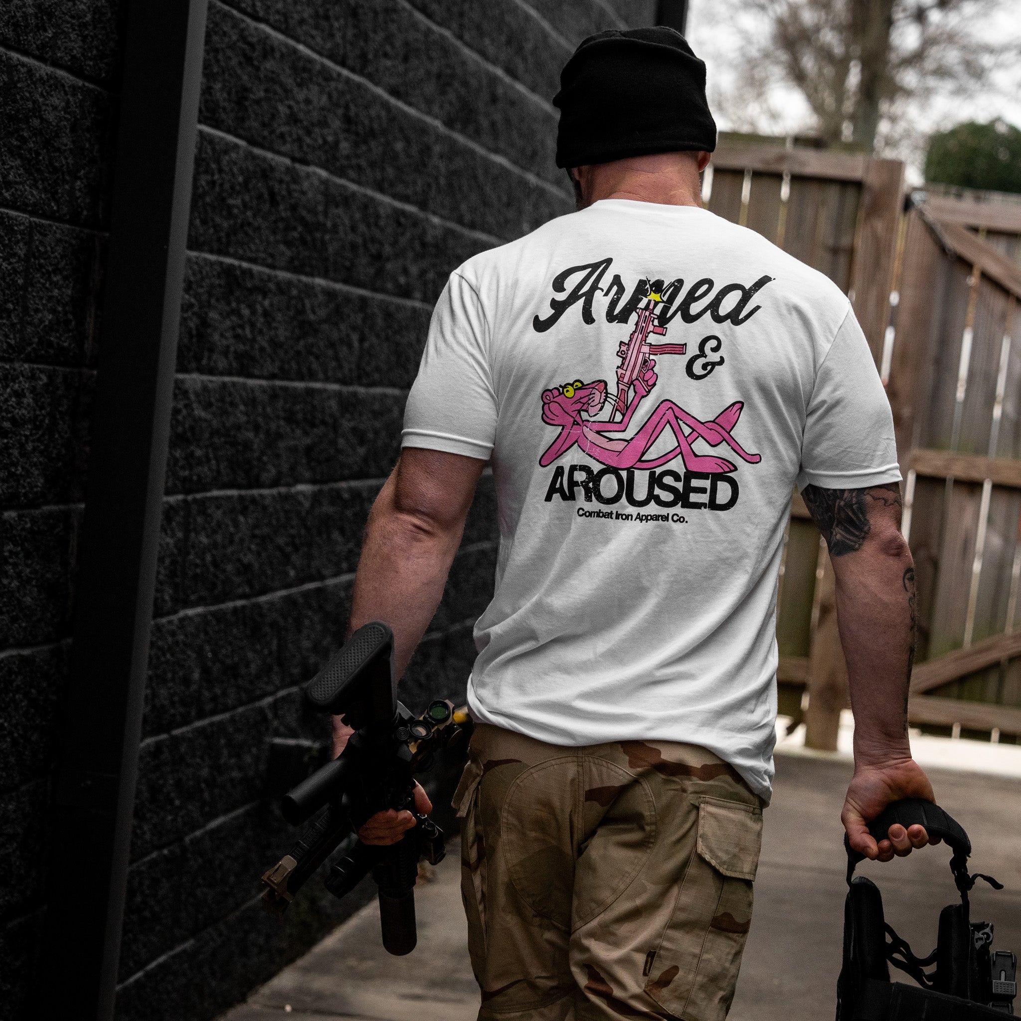 Armed and Aroused  Men's T-Shirt