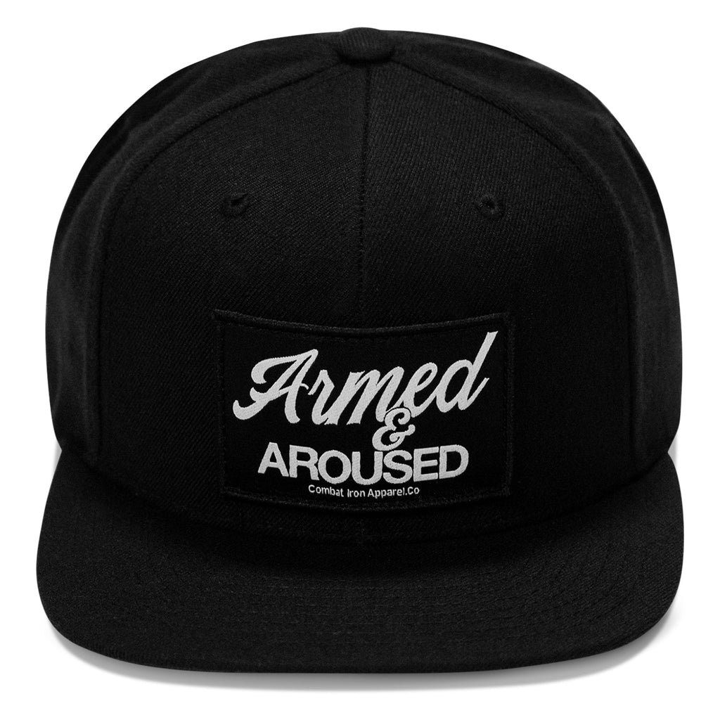 Armed & Aroused Patch Flatbill Snapback Hat