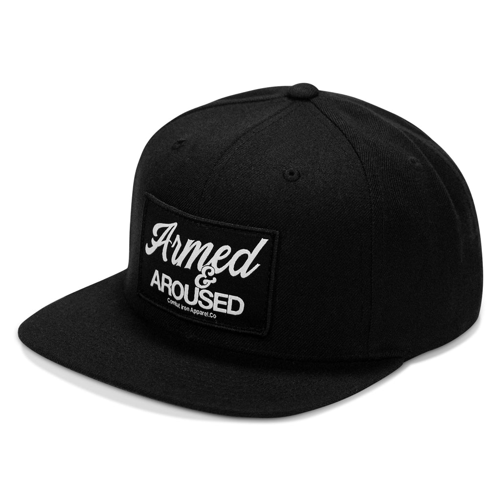 Armed & Aroused Patch Flatbill Snapback Hat