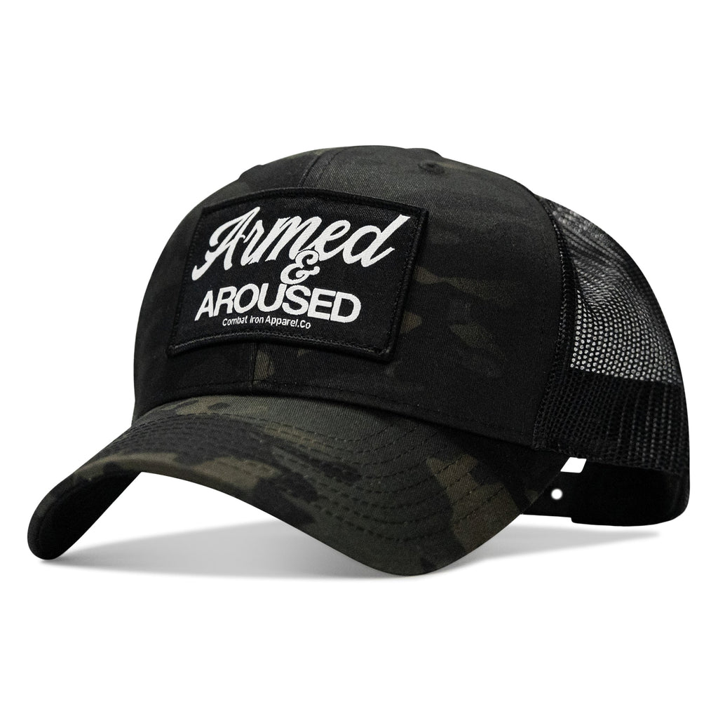Armed & Aroused Patch Snapback Hat
