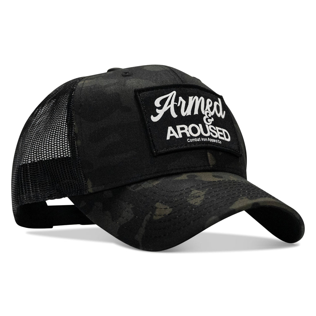 Armed & Aroused Patch Snapback Hat