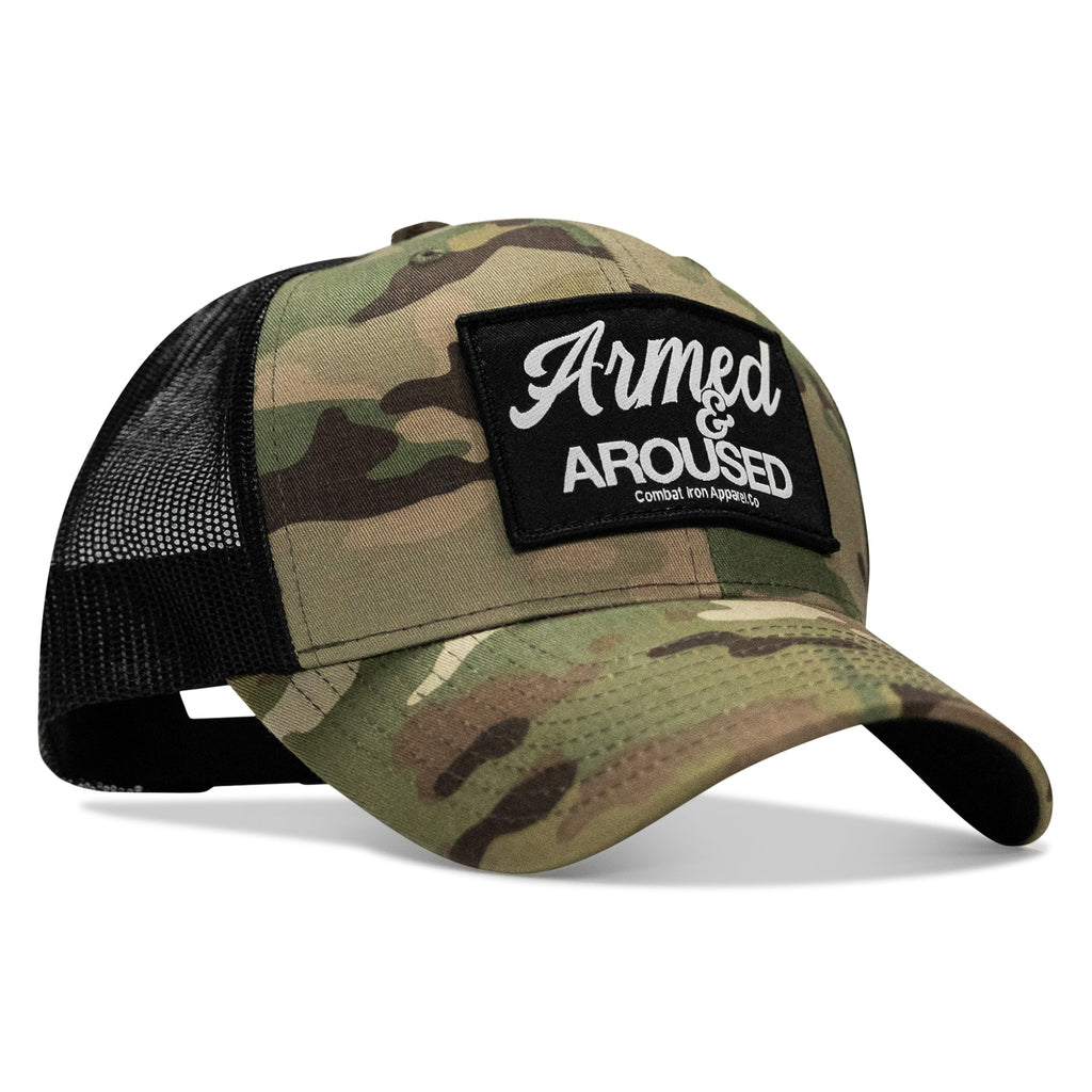 Armed & Aroused Patch Snapback Hat