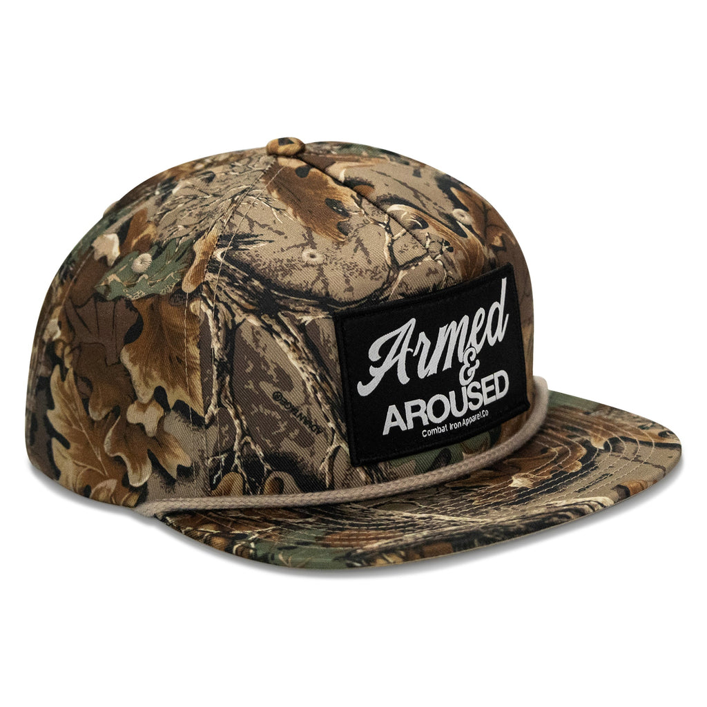 Armed & Aroused Patch Flatbill Snapback Hat