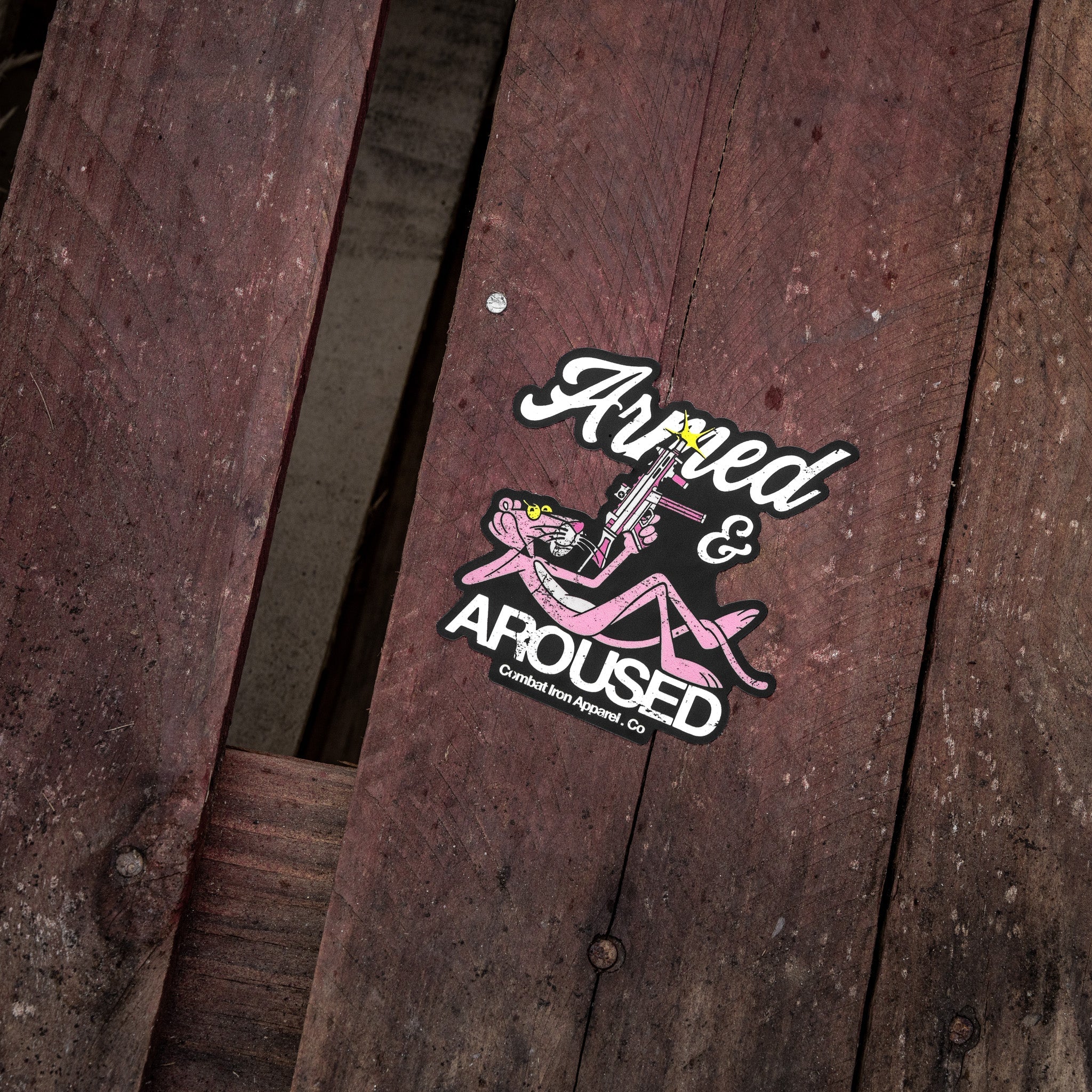 Armed & Aroused Panther Decal