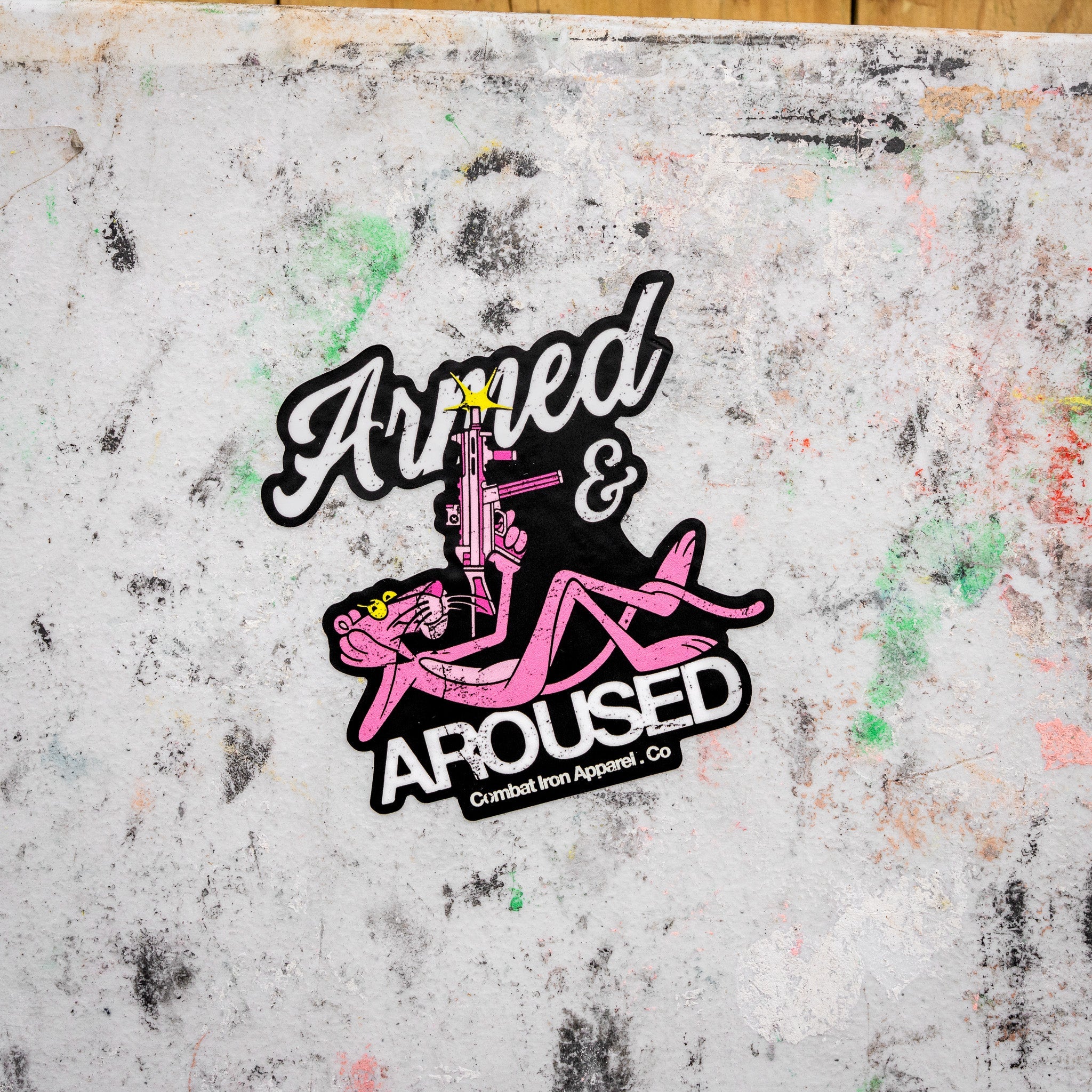 Armed & Aroused Panther Decal