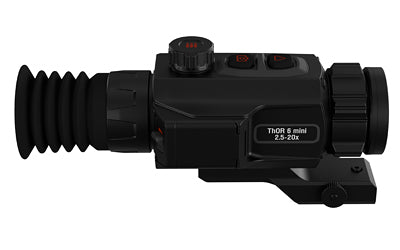 ATN Corp ThOR 6 Mini |  Thermal Rifle Scope |  2.5-20X Magnification |  25mm Objective |  Multiple Reticles |  Black |  Includes Carry Case and Charging Cable