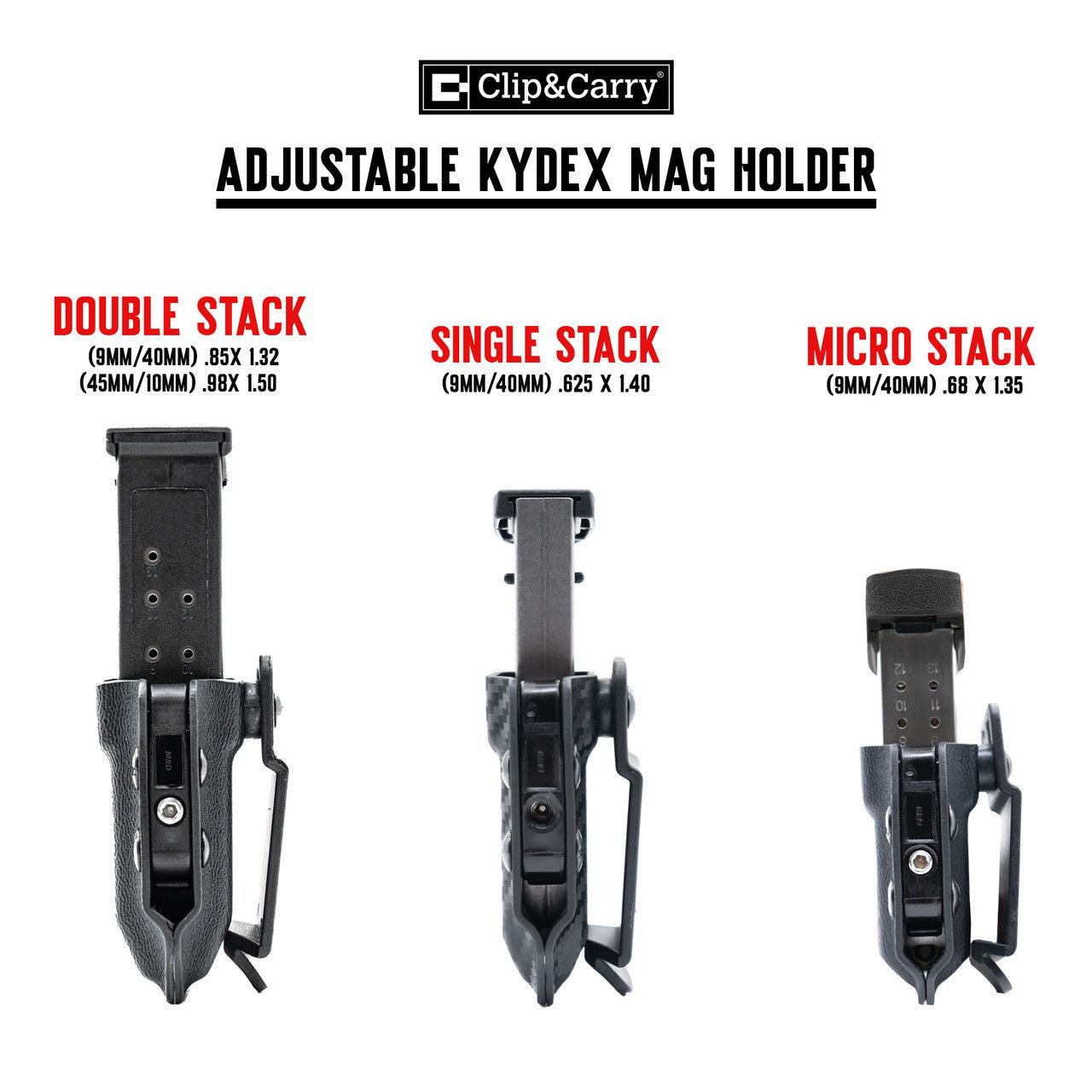 Adjustable Kydex IWB/OWB Mag Holder