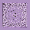 Lavender Paisley Print Bandana