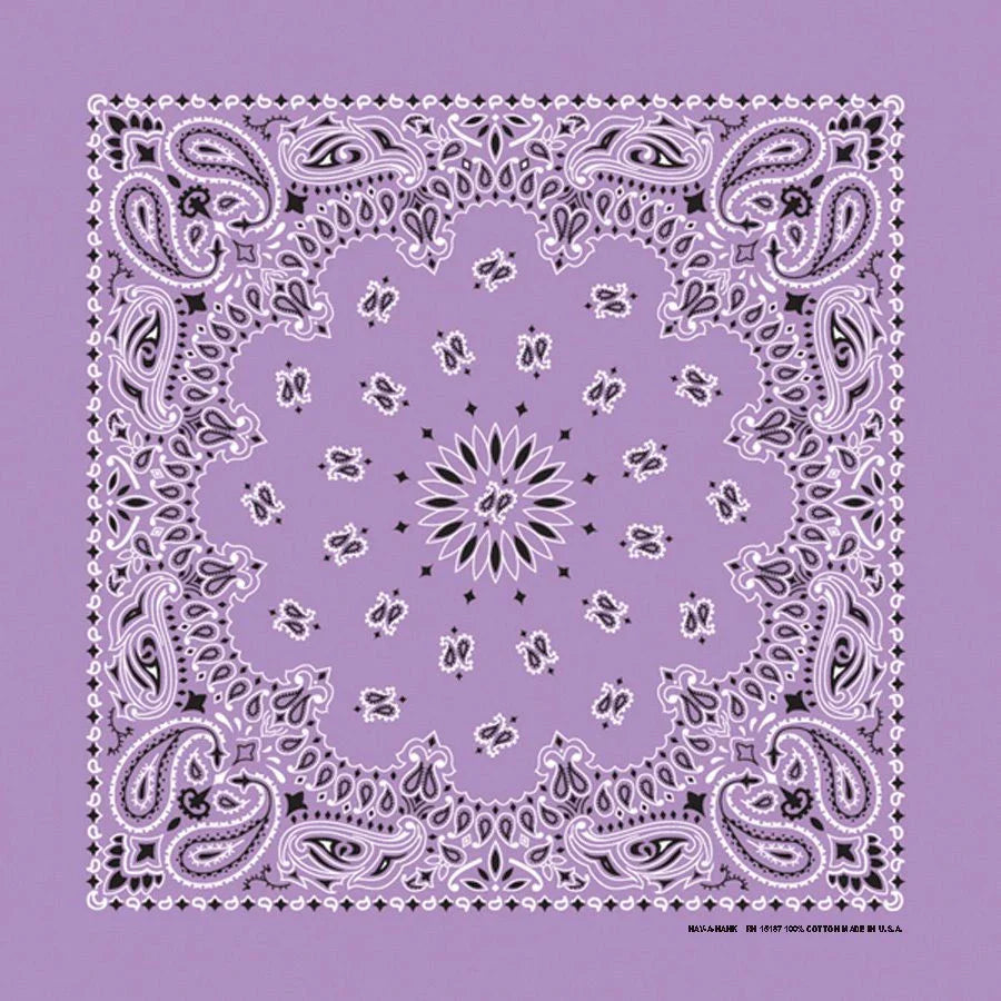 Lavender Paisley Print Bandana