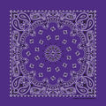 Purple Paisley Print Bandana