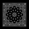 Black Paisley Print Bandana