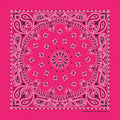 Hot Pink Paisley Print Bandana