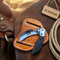 Ebony Grip Folding Bull Cutter Knife 6" High Carbon With Black Micarta Handle