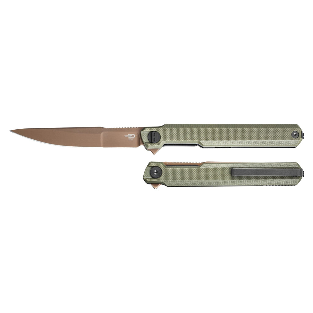 Bestech Duoz OD Green Slim Folding Knife