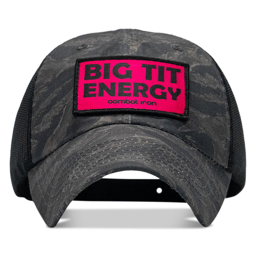 Big Tit Energy Pink Patch Tactical Ripstop Mesh Snapback Hat