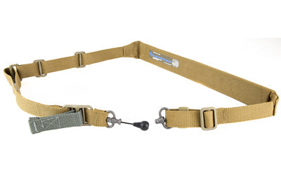 Blue Force Gear Vickers 221 Sling -  Padded -  2-To-1 Point Sling -  Black -  RED Swivel -  Molded Acetal Adjuster
