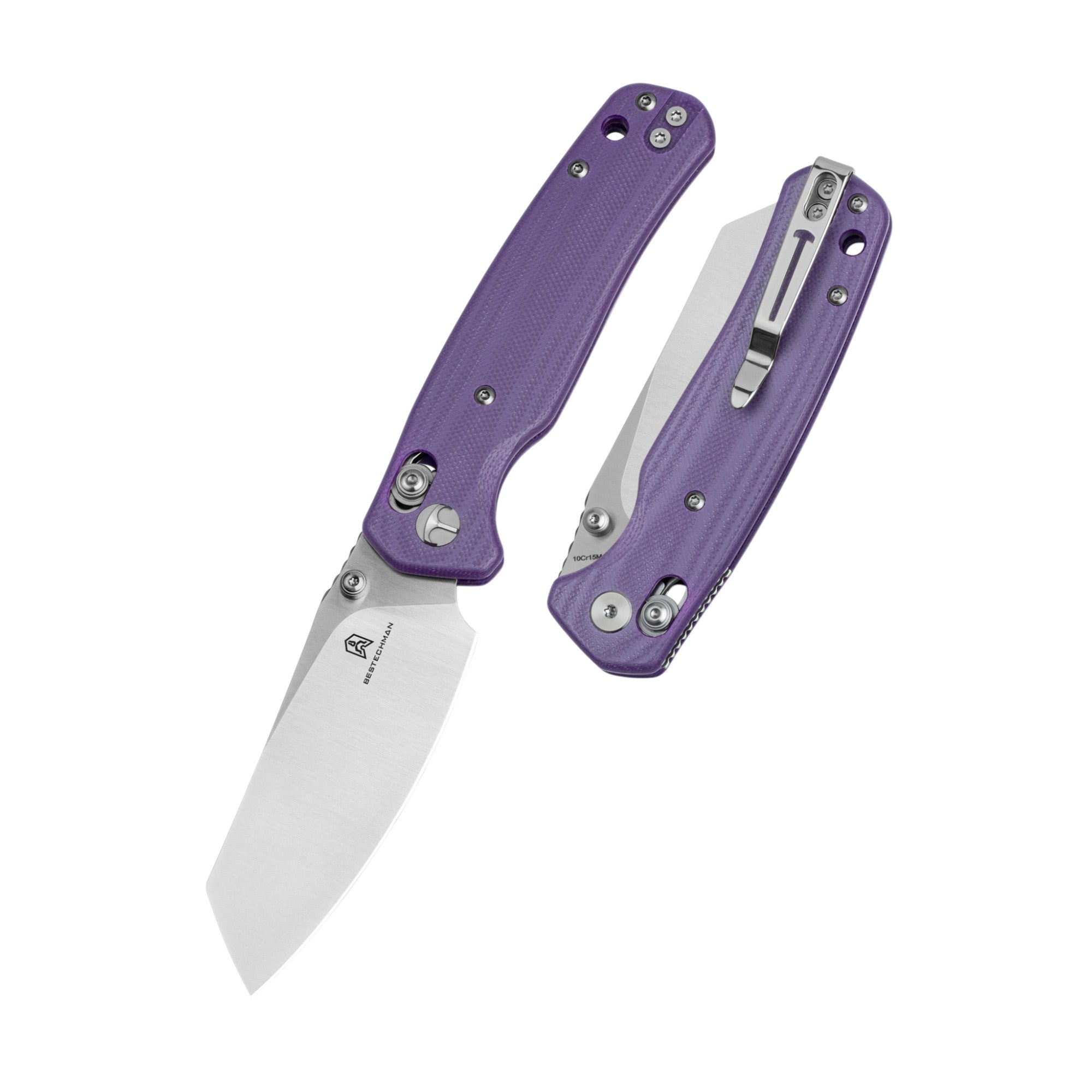 Bestech Cicada's Wing Folding Knife - 10Cr15CoMoV Blade B-Lock Purple