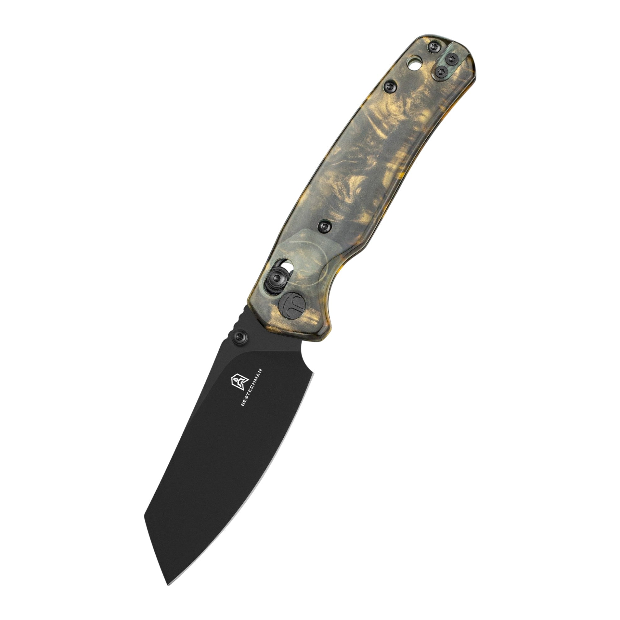 Bestech Cicada's Wing Brown Resin Folding Knife