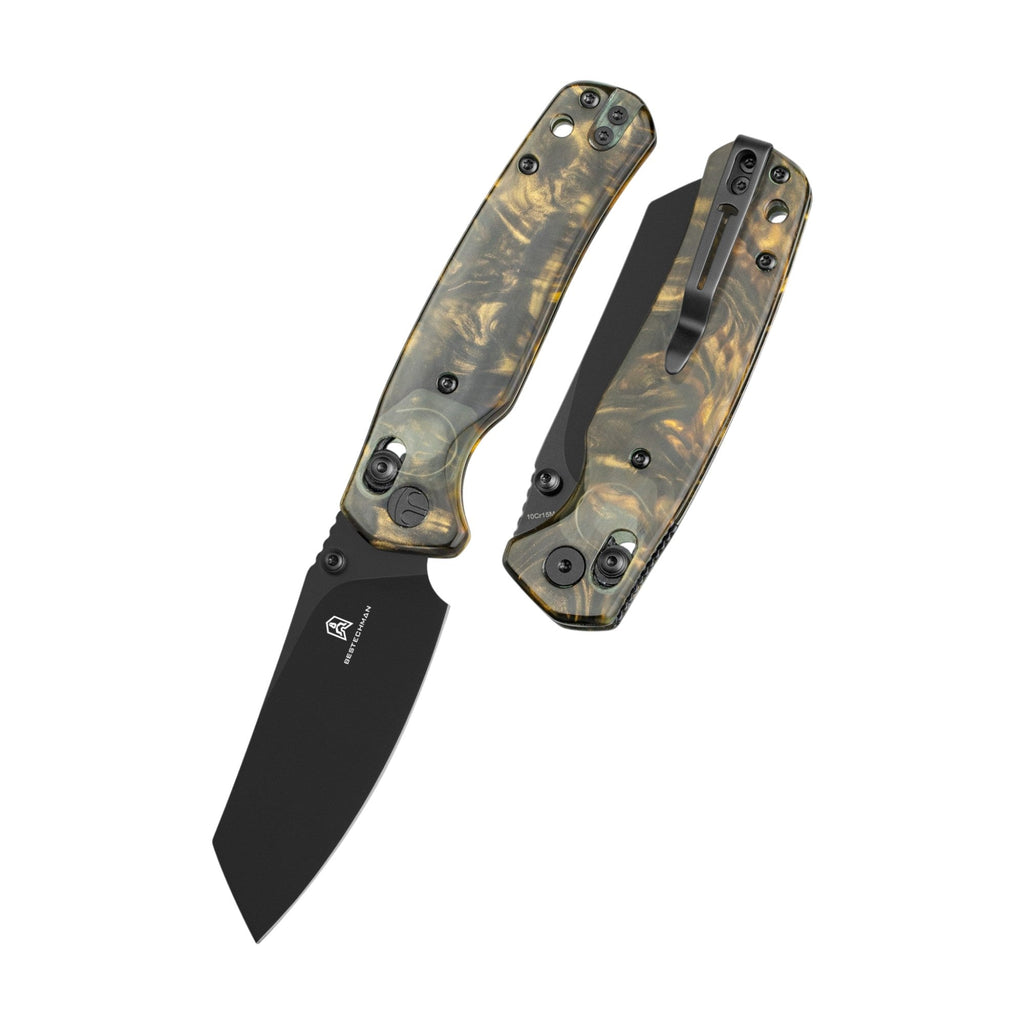 Bestech Cicada's Wing Brown Resin Folding Knife