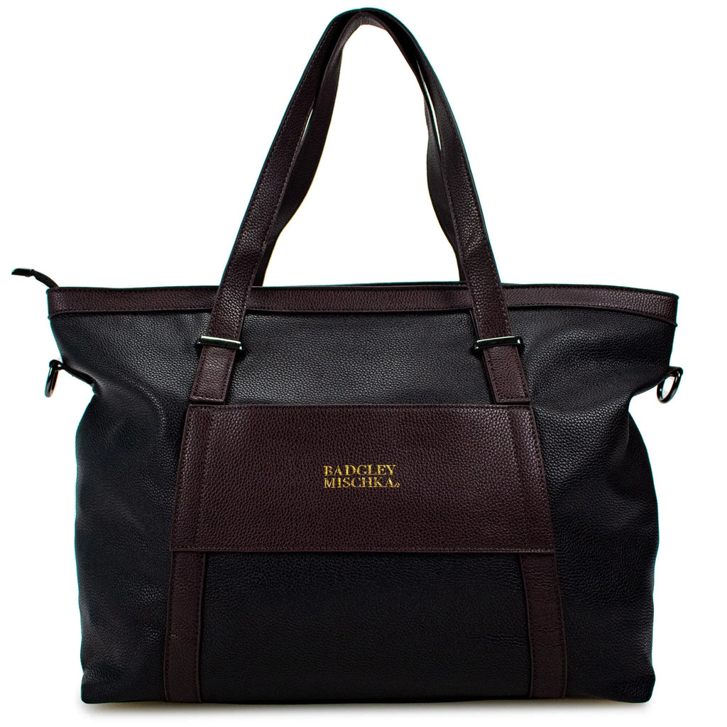 Anna Vegan XL Leather Weekender Duffel Bag