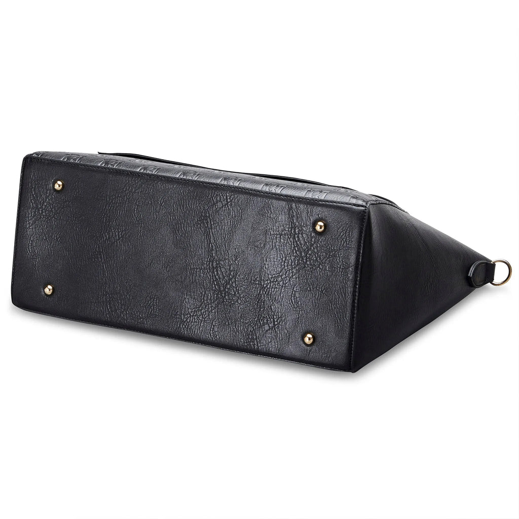 Caroline Vegan Leather Monogram Weekender Duffel Bag