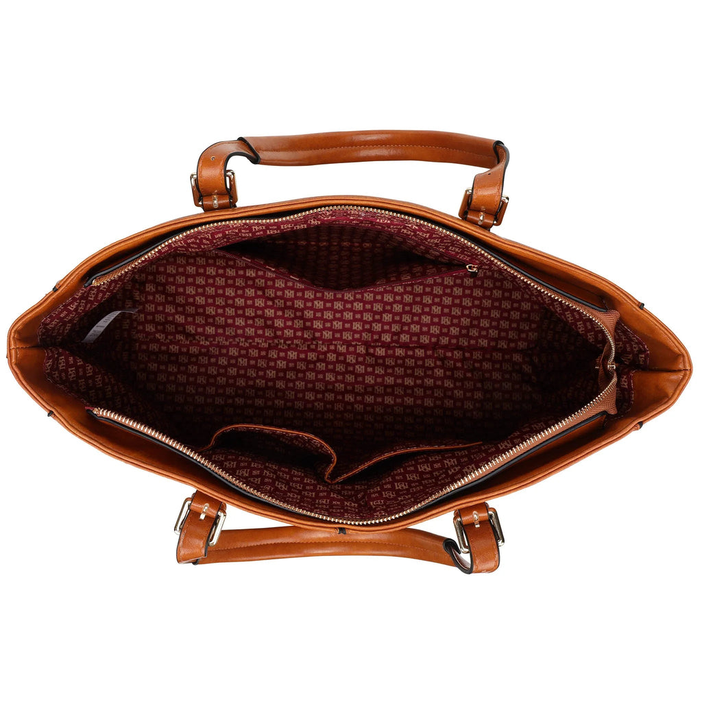 Julia Rustic Vegan Leather Weekender Tote Bag