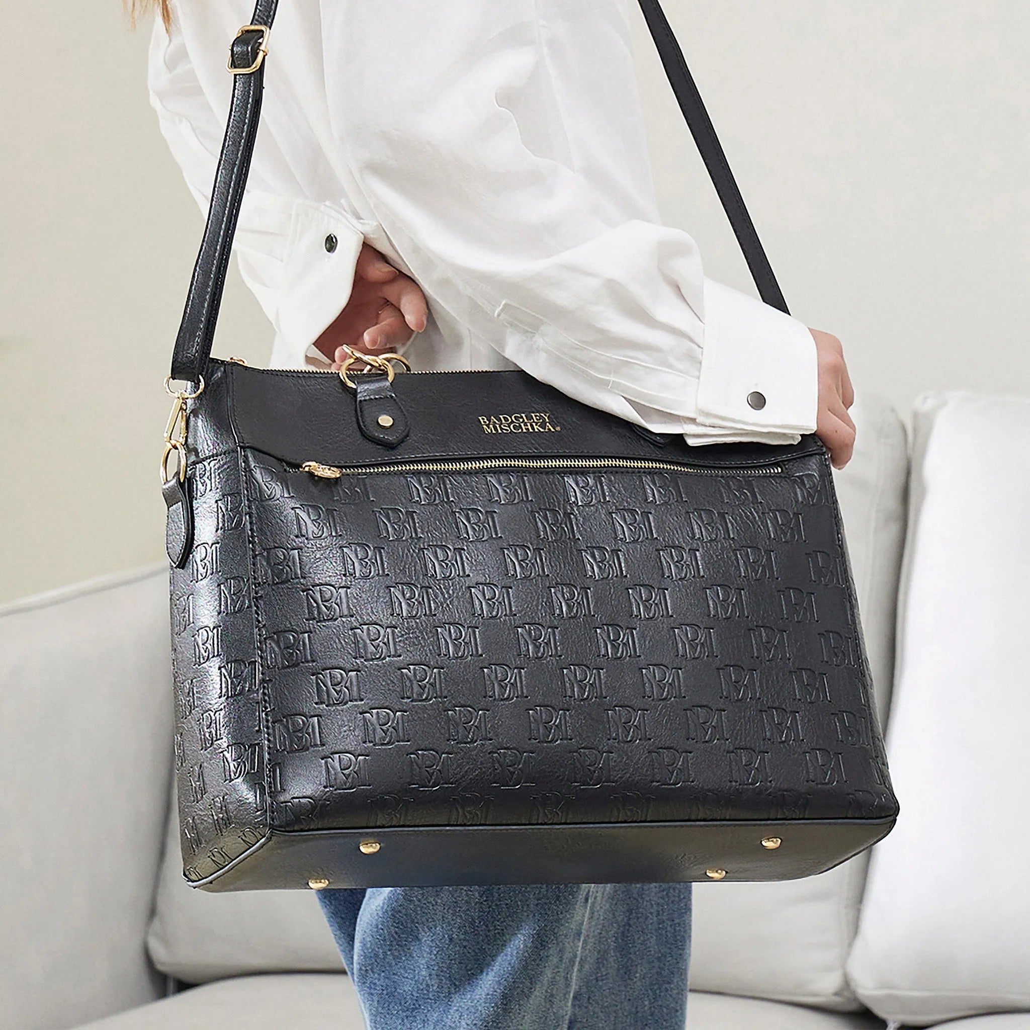 Madalyn Rustic Vegan Leather Weekender Tote Bag