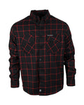 The "Nightmare" Black & Red Flannel (Hidden Snap Collars)