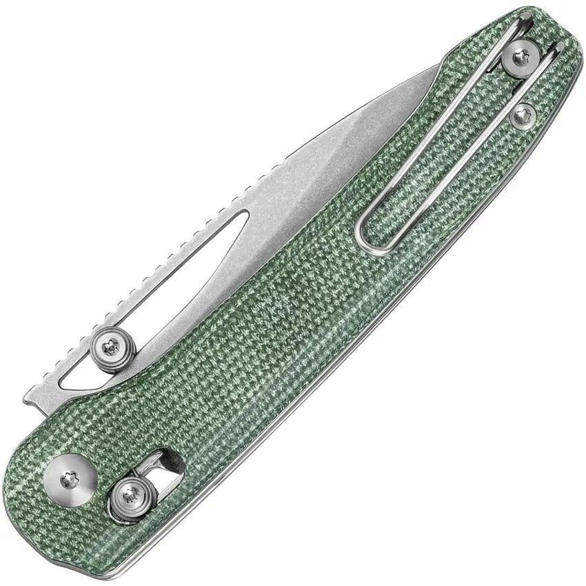 Bestech Green Micarta Cobber Bar Lock Folding Knife