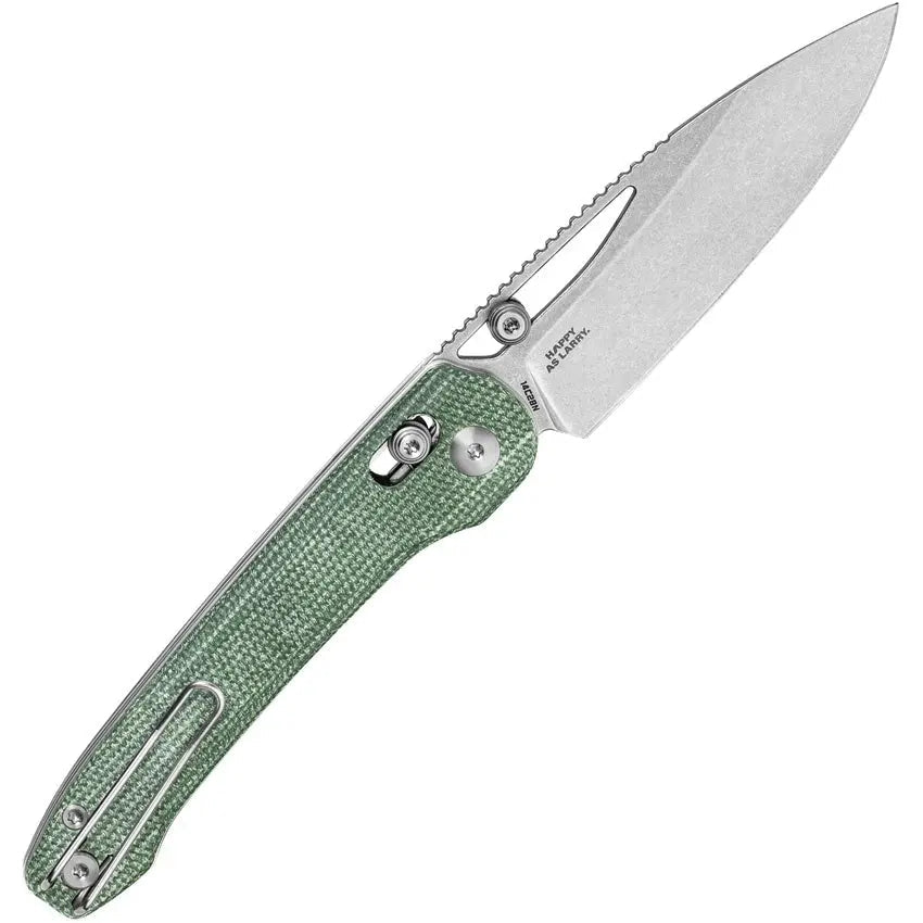 Bestech Green Micarta Cobber Bar Lock Folding Knife